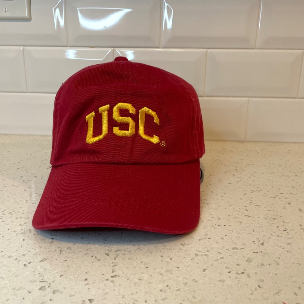 USC Trojans Signatures Baseball Cap Red Yellow Embroidered‎ Adjustable Hat OSFM